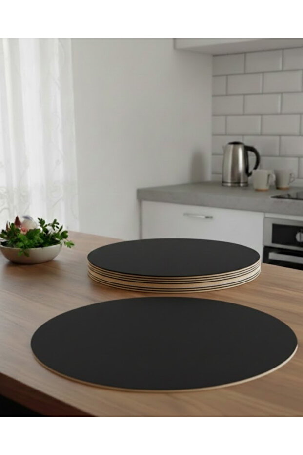 Set of 15 Mdf Round Plates - 30 cm Diameter Decorative Placemats and Presentation Plates