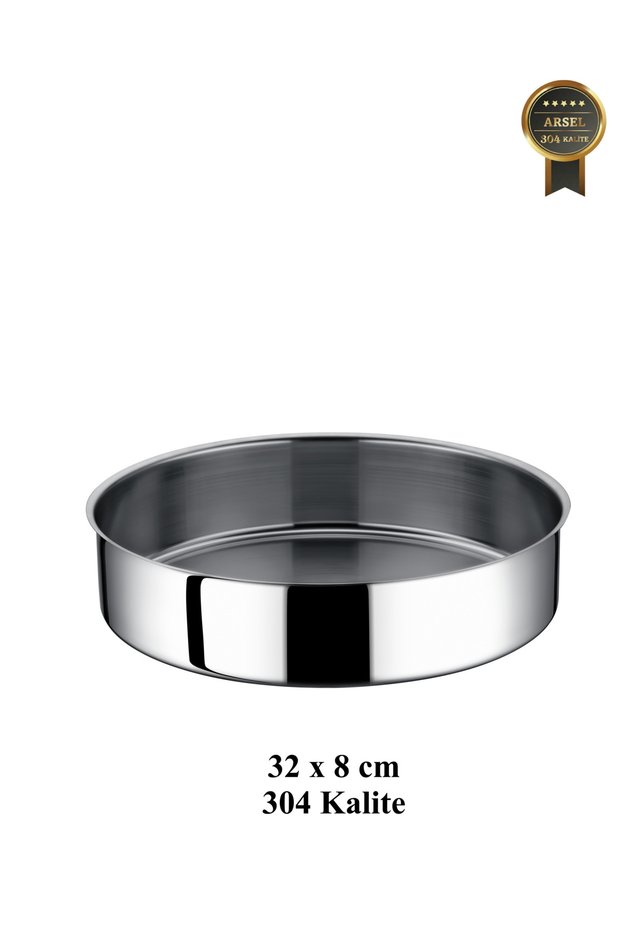 Stainless Steel Oven Tray Deep 32 cm Round Baklava, Pastry, Food, Dessert 304 Quality 18/10