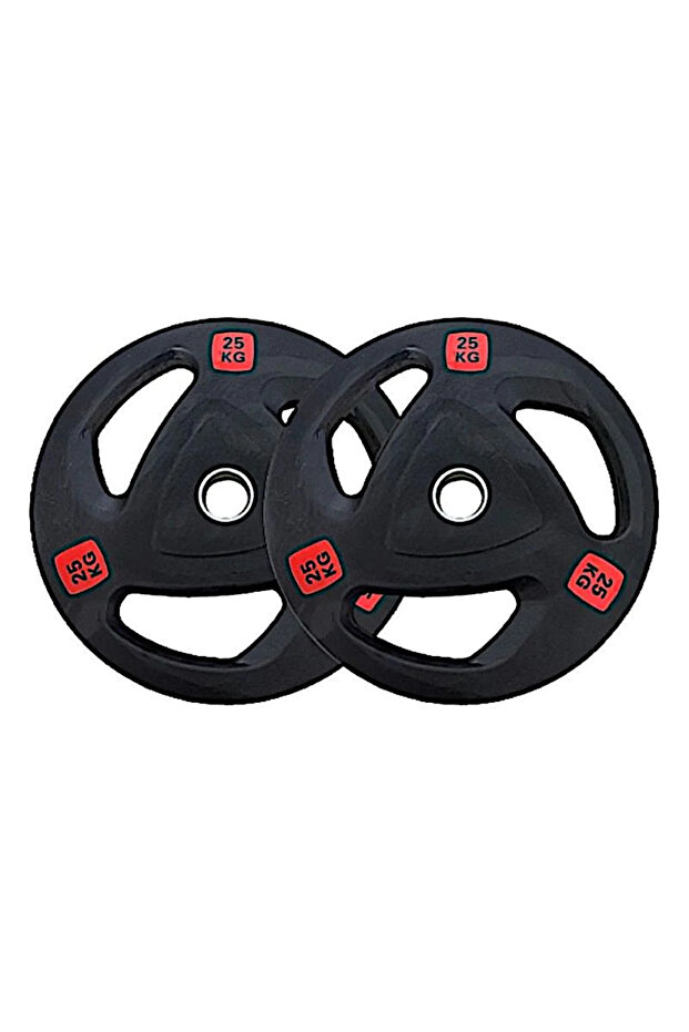 25KG Weight plates For Barbell Or Dumbbell 2.5/5/10/15/20/25KG Weightlifting Barbell Slice Disk Three Holes Hand Barbell Piece Weight Slice Disk Sold as Pair - 2 Pieces