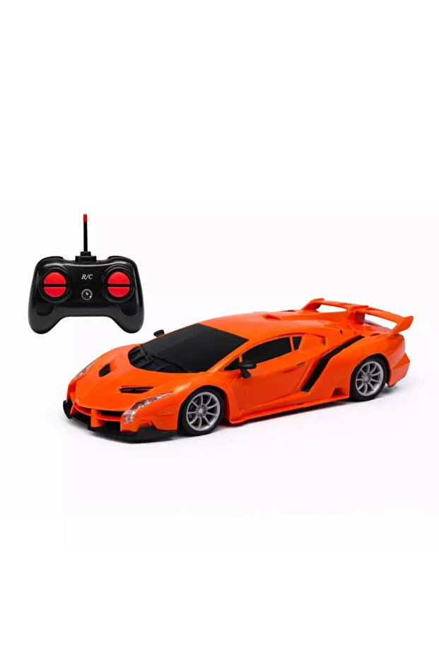 Super Lamborghini Sports Car With 1:16 Scale Remote Cotrol and Functional Headlights- Orange
