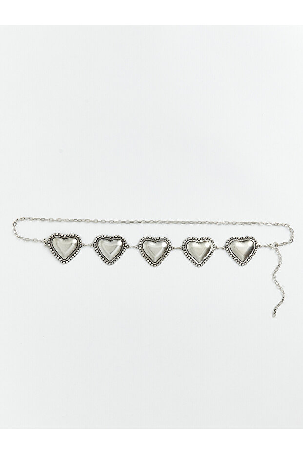 Özmarka New Season Heart Figured Women's Chain Belt