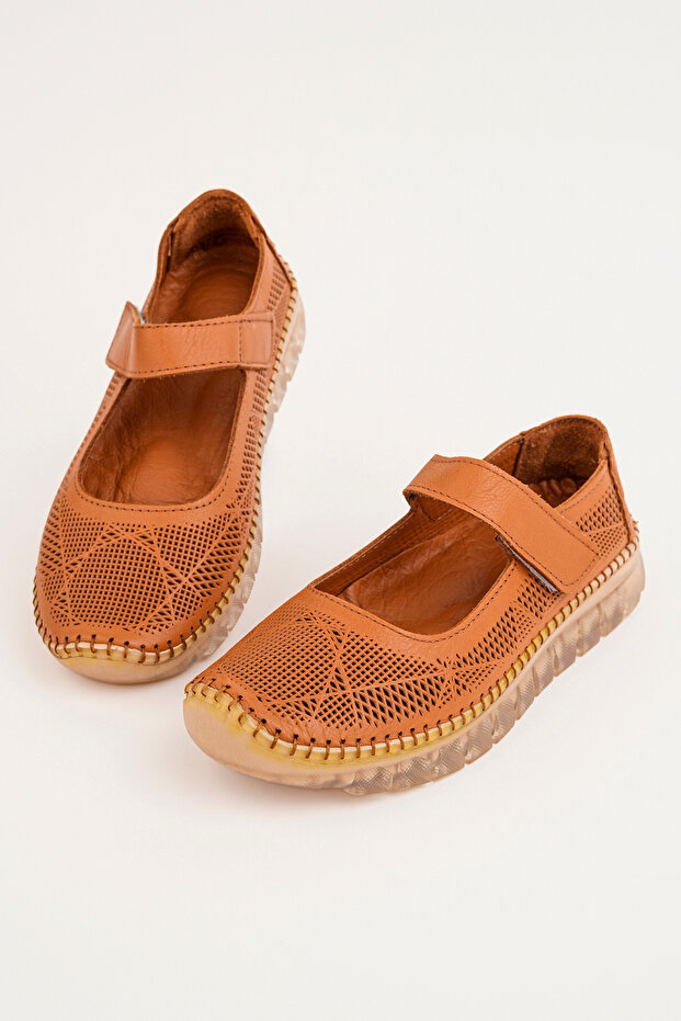 Kcl-D04 Gel Sole Genuine Leather Ballerinas