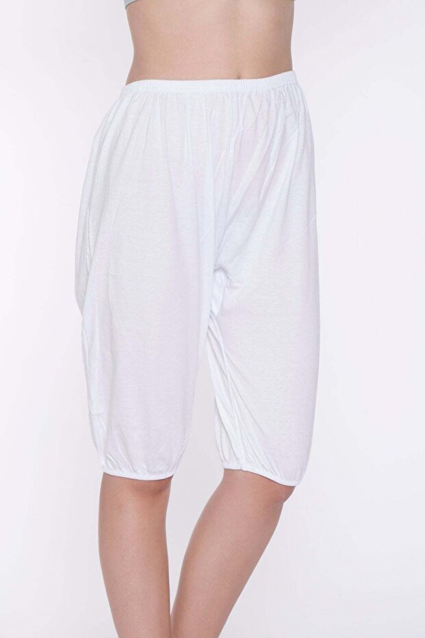 Single Jersey Women's Long Pants White 100% Cotton