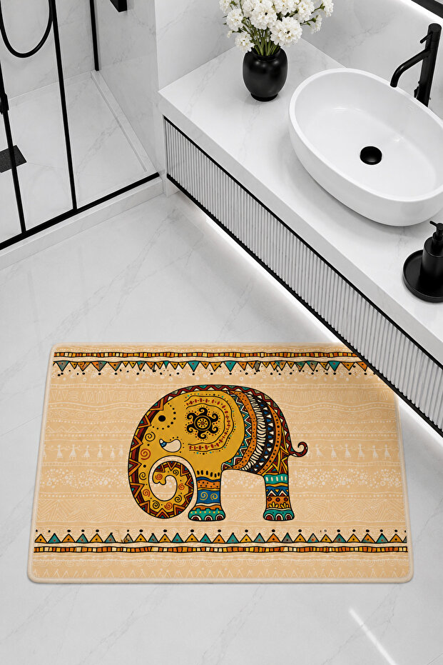 Non-Slip Base Washable Bathroom Mat Set Digital Printed 40X60-50X70-60X90'Cm