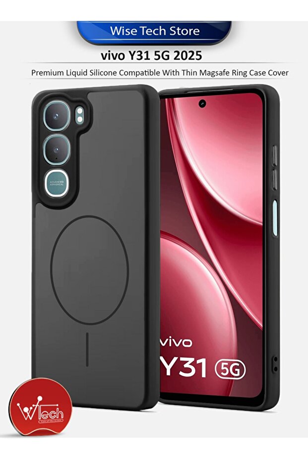 vivo Y31 5G 2025 SilkTouch Premium Matte Silicone Protective with Thin Magsafe Case Cover