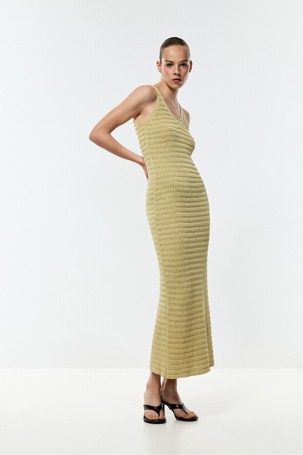 Triko midi elbise