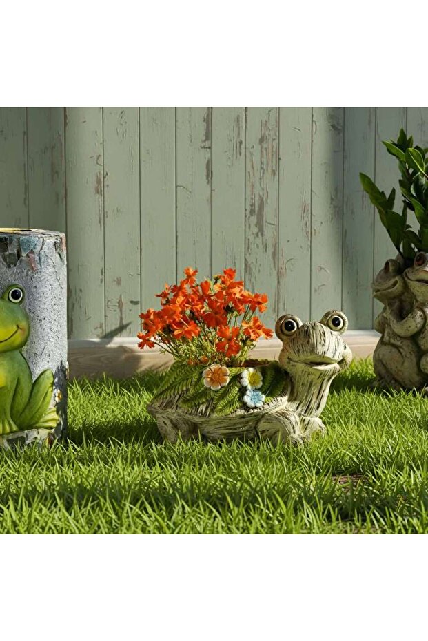 Turtle Magnesia Planter 34x25x22.5cm - Brown