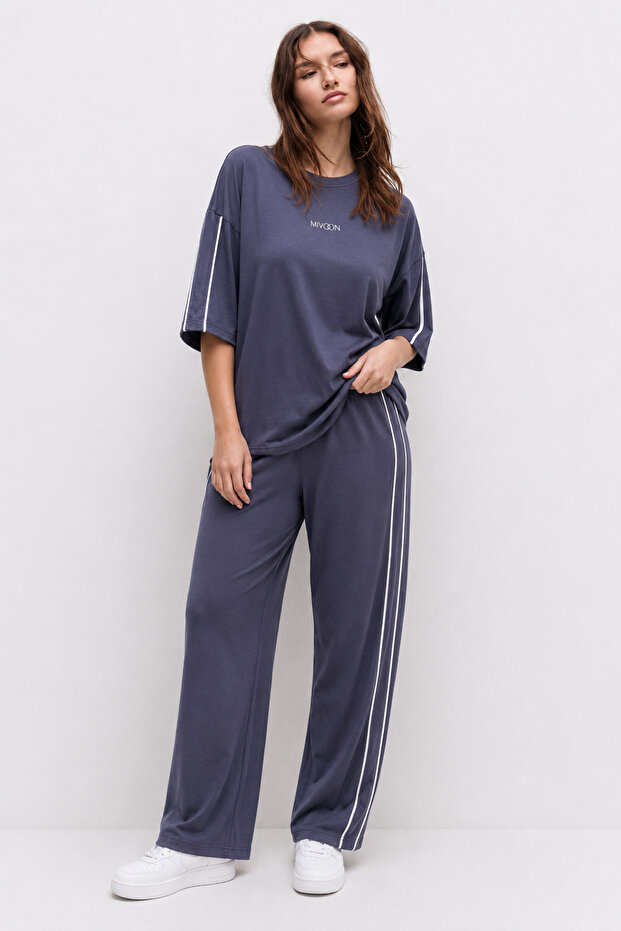 طقم علوي وسفلي من قماش أوشو مودال بأكمام قصيرة 2XL-6XL
