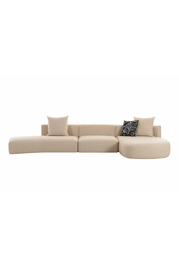 Zoka Sectional Sofa (Beige) - 1
