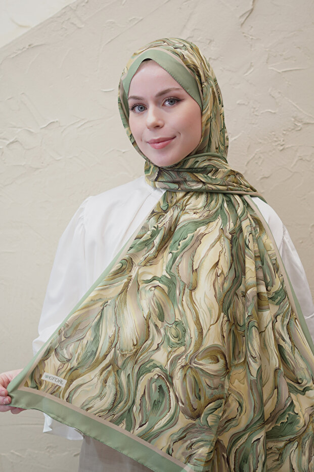 Ocean Pattern Cotton Chiffon Shawl