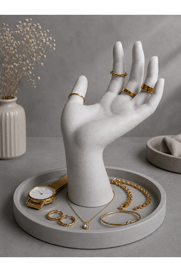 Hand-Shaped Jewelry Stand and Organizer Tray – Modern Jewelry Organizer, Ring Earring Bracelet Storage Stand