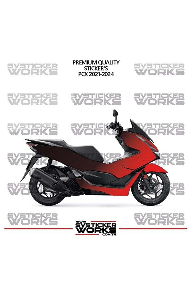 ملصق تزييني لدراجة هوندا PCX 2021-2024، طقم جاهز لتزيين المحرك بلونين، جودة عالية