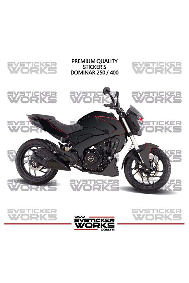 Bajaj Dominar 250-400 Compatible Fairing Sticker Dual Color Engine Fairing Model Ready Kit High Quality