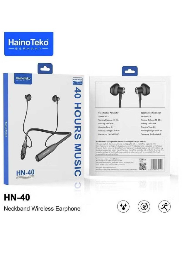 Haino Teko Germany HN40 Neckband Wireless Earphone with Super Clear Mic and High Bass Sound Quality