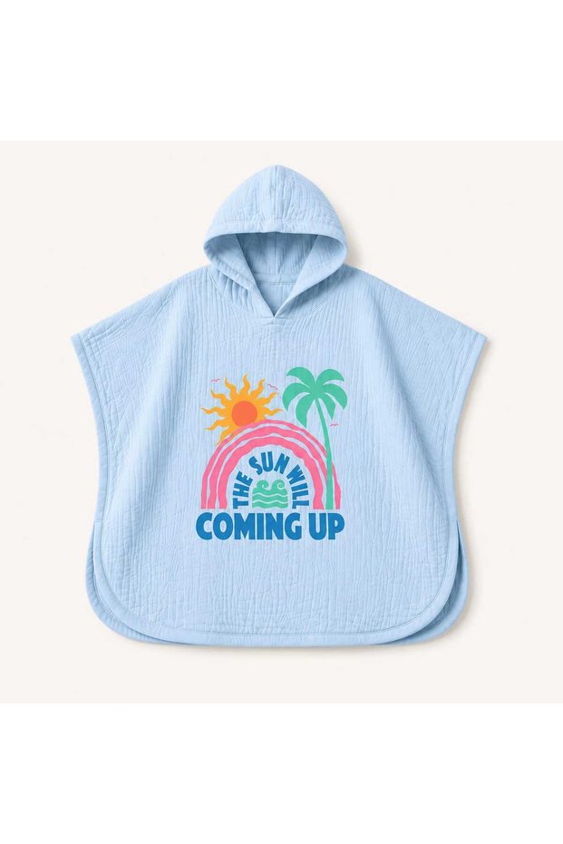 100% Cotton Muslin Baby/Child Hooded Beach Towel Poncho Towel Sea Pool Bathrobe Baby Bath Towel