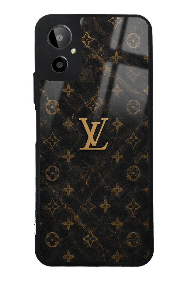 Gm 23 Se Black Marble Gold Lv Design Glossy Phone Case