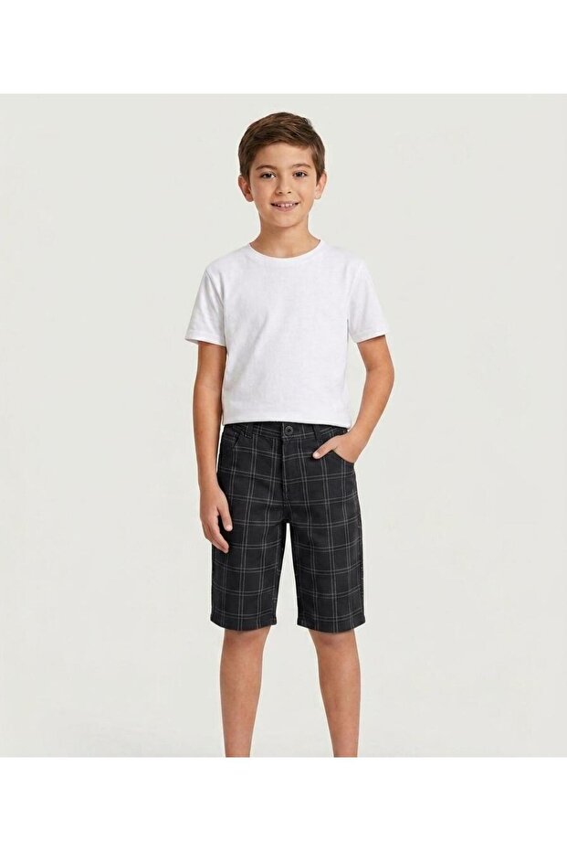 Checkered Shorts - Black