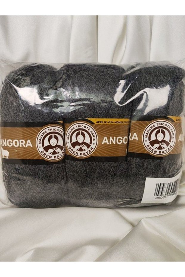 Angora Anthracite Hand Knitting Yarn (3 Pieces) - Color: 009