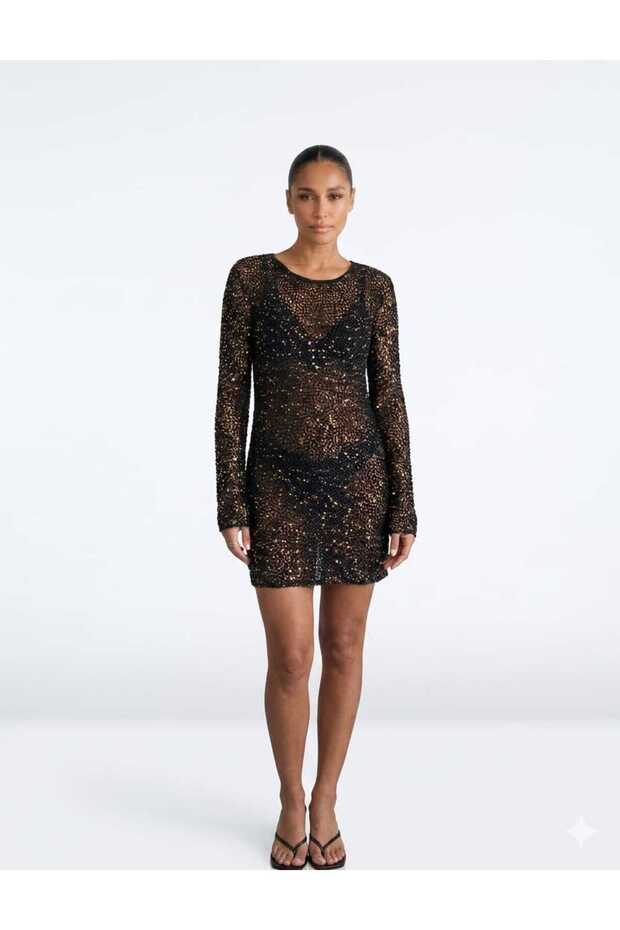 Sequin Beach Midi Beach Dress
