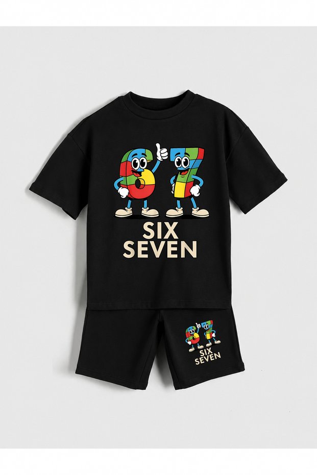 Six Seven Printed Boys' Shorts Set (100% Cotton)
