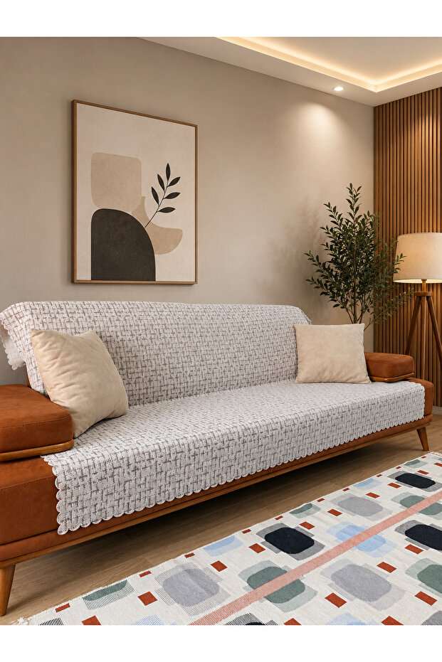 Sponge Embossed Non-Slip Sofa Cover 160X200 Gray