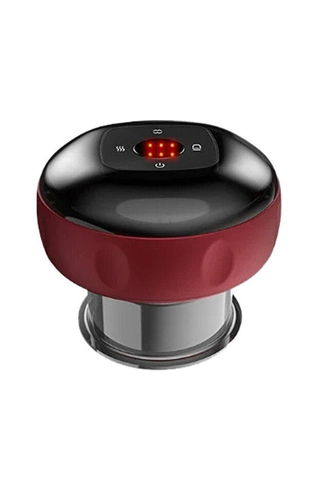 red Heating Intelligent Vacuum Cupping Massager - Gua Sha Cupping Massager for Back Neck Arm Body