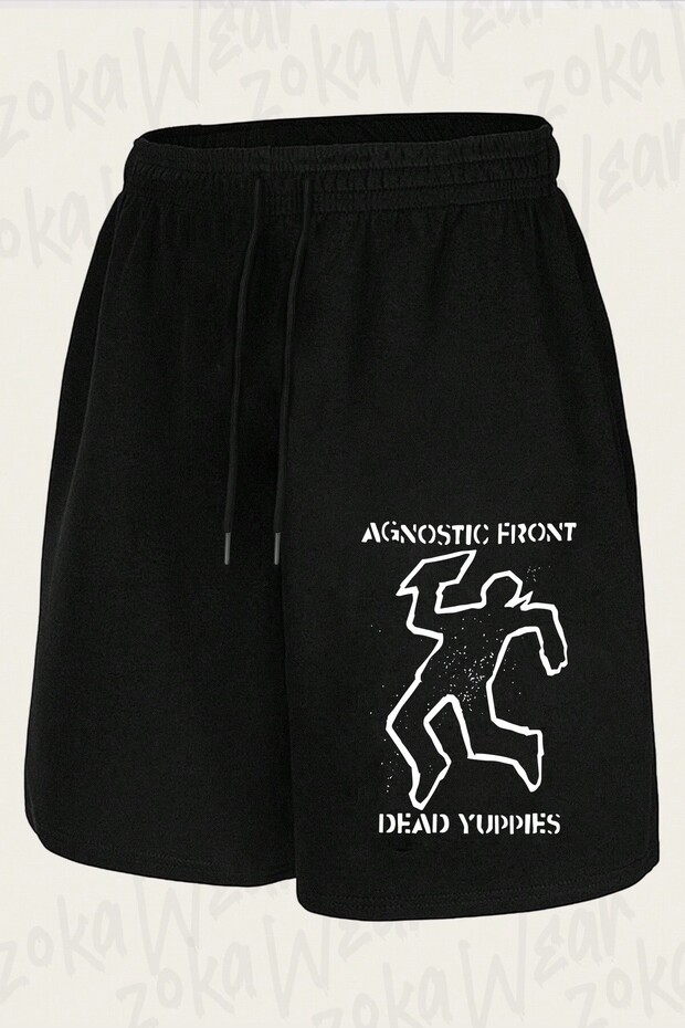 شورت مطبوع بتصميم Agnostic Front للجنسين
