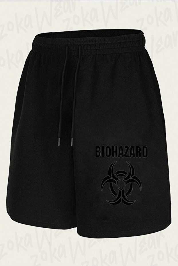 شورت مطبوع بتصميم Biohazard 2 للجنسين