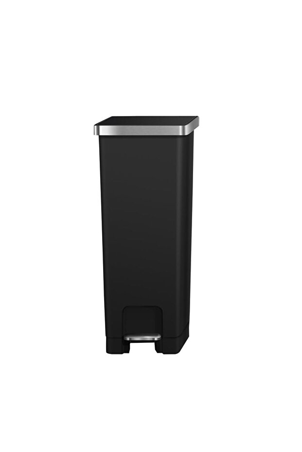 Hana 20L Kitchen Pedal Bin, Step Rubbish Bin with Built-In Wheels for Kitchen & Household Use (Black)