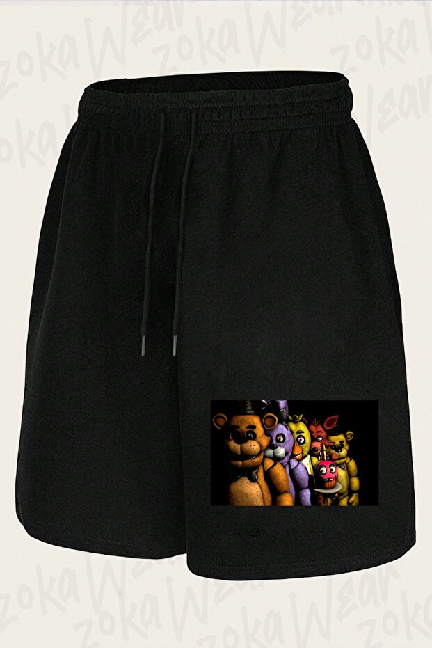 Unisex Five Nights at Freddy Design Printed Shorts
