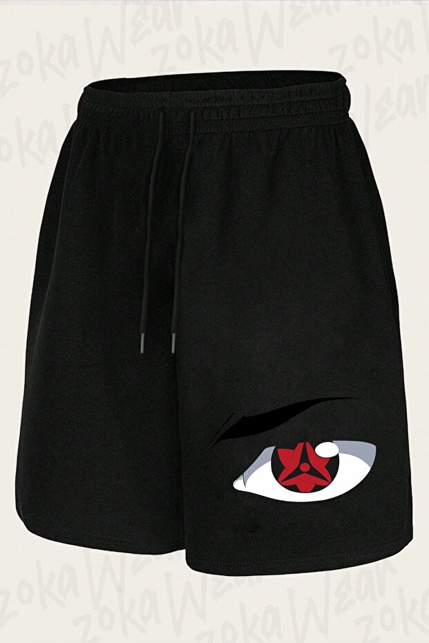 Unisex Uchiha Itachi Naruto Logo Design Printed Shorts