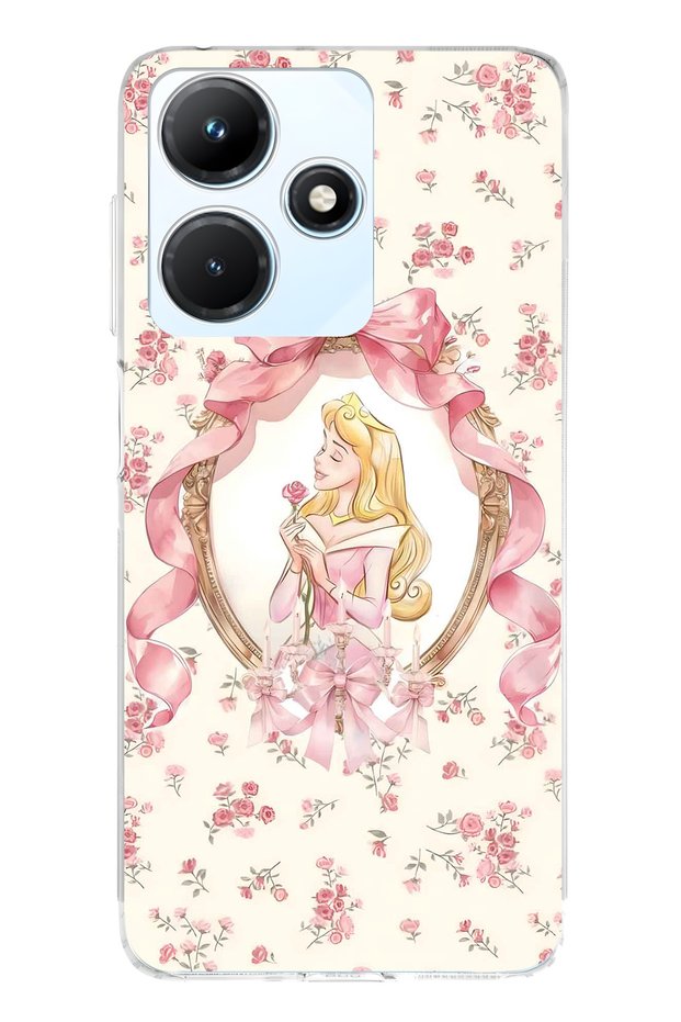 Infinix Hot 30I Compatible Princess Patterned Transparent Phone Case