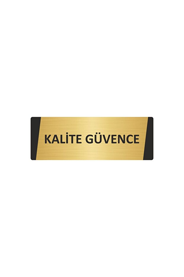 Quality Guarantee Metal Warning Sign 7X20 cm Gold Color