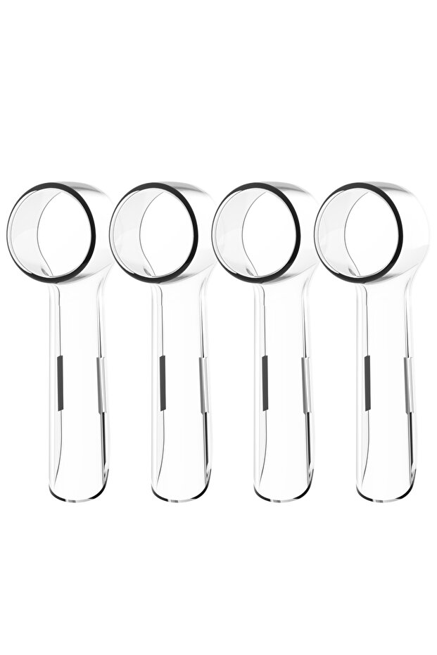 Clear-4 Pcs Toothbrush Dustproof Covers Caps Compatible with Braun Oral B Replacement Brush Heads El