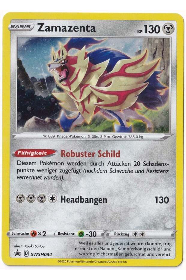 Zamazenta # Swsh034 - German Promo - Card (Mint)