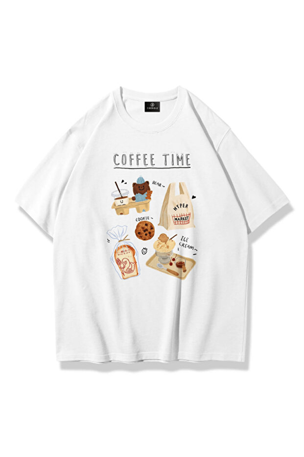 Unisex Coffee Time Tshirt White