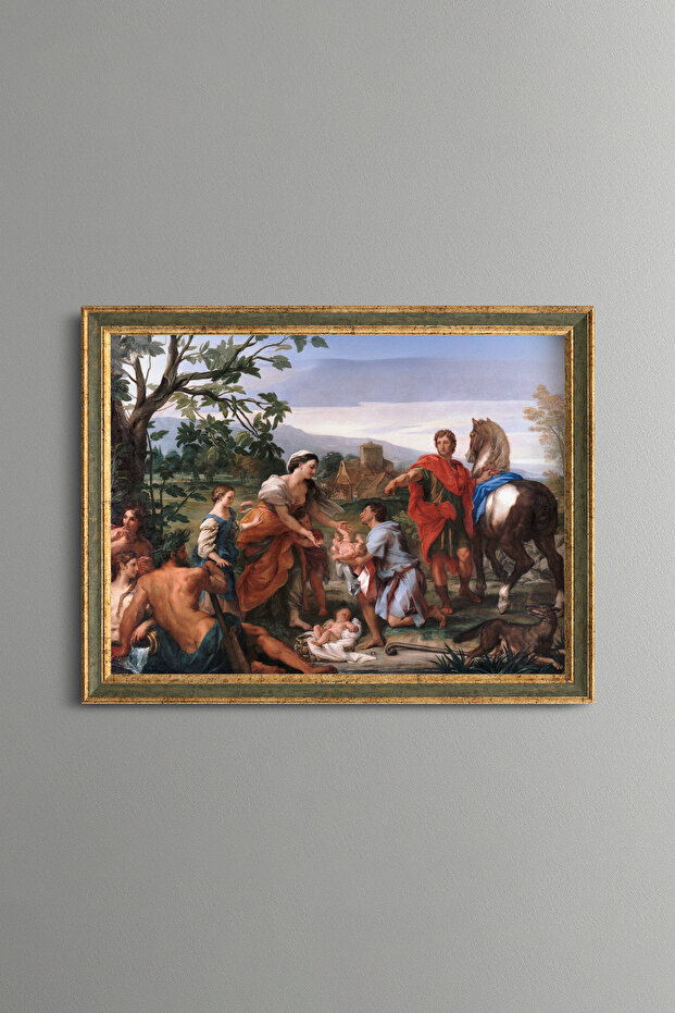 The Finding of Romulus and Remus - Vintage Patterned Painting - Fine Model