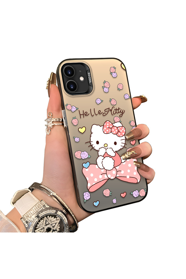 iPhone 12/12 Pro Compatible Hard Acrylic Back Silicone Edge Lens Protection Case