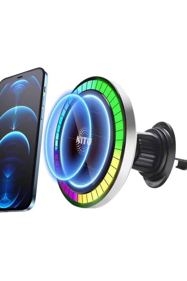 NITU Wireless Car Charger 15W Fast Charging Phone Holder Magnetic Mobile Phone Holder for Car Cell Phone Holder