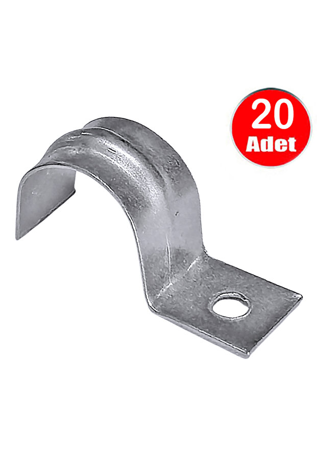 No:2 Single Sheet Metal Cable Clamp 14mm Iron Bridge Metal Pipe Holding Binding Clamp -20Pcs