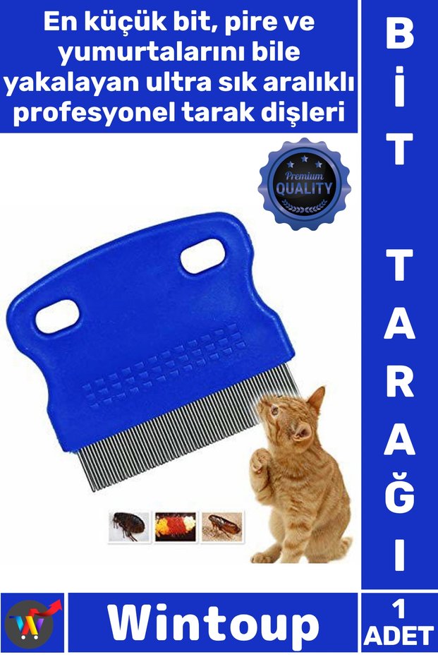 # Comb Stainless Steel Toothed Ergonomic Handle Pet Grooming Hygiene Cat Dog Lice Flea Comb
