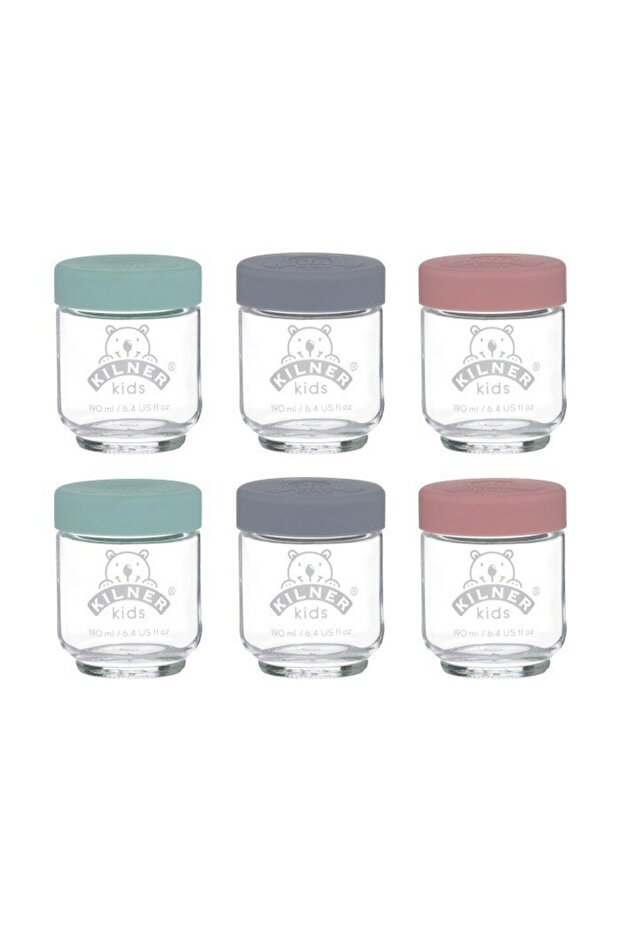 Set borcane Kilner, 190 ml, Multicolor
