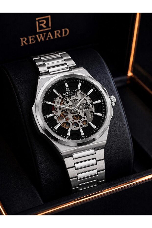 Automatic Luxury Series Men's Watch Steel Strap 5 Atm Water Resistant 2 Years Warranty Rw.Eo.002