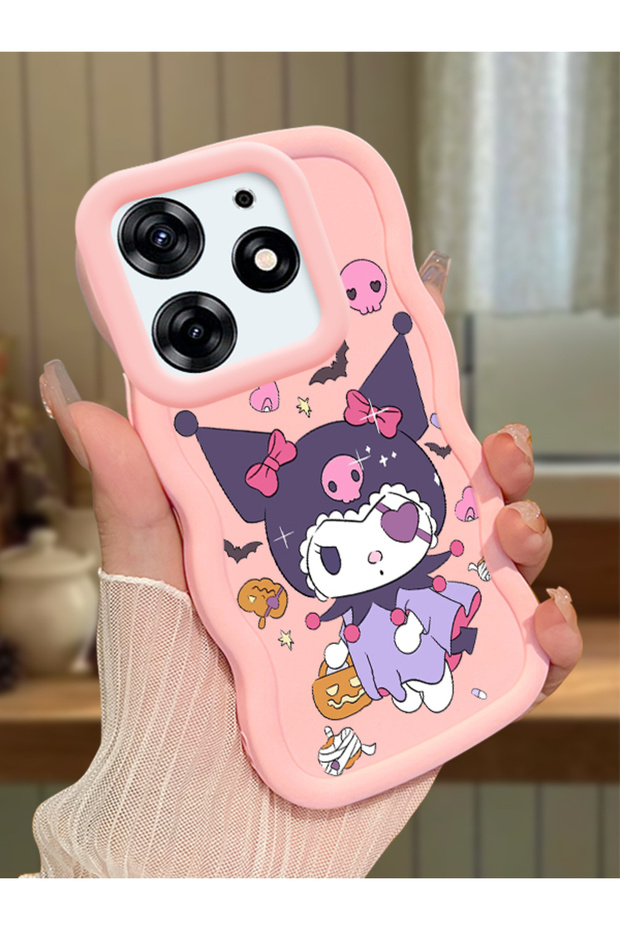 Tecno Spark 10 Pro Compatible Case Camera Protector Pink Silicone Couple Phone Case Cartoon Pattern