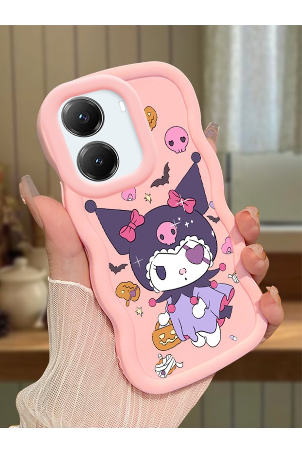 Poco X7 Pro Compatible Case Camera Protector Pink Silicone Couple Phone Case Cartoon Pattern