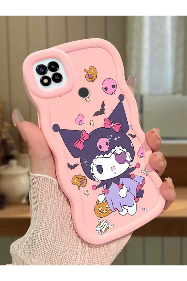 Poco C31 Compatible Case Camera Protector Pink Silicone Couple Phone Case Cartoon Pattern