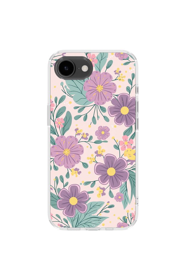 iPhone 17E Compatible Printed Transparent Phone Case | Collection: Pastelbloom Soft Series