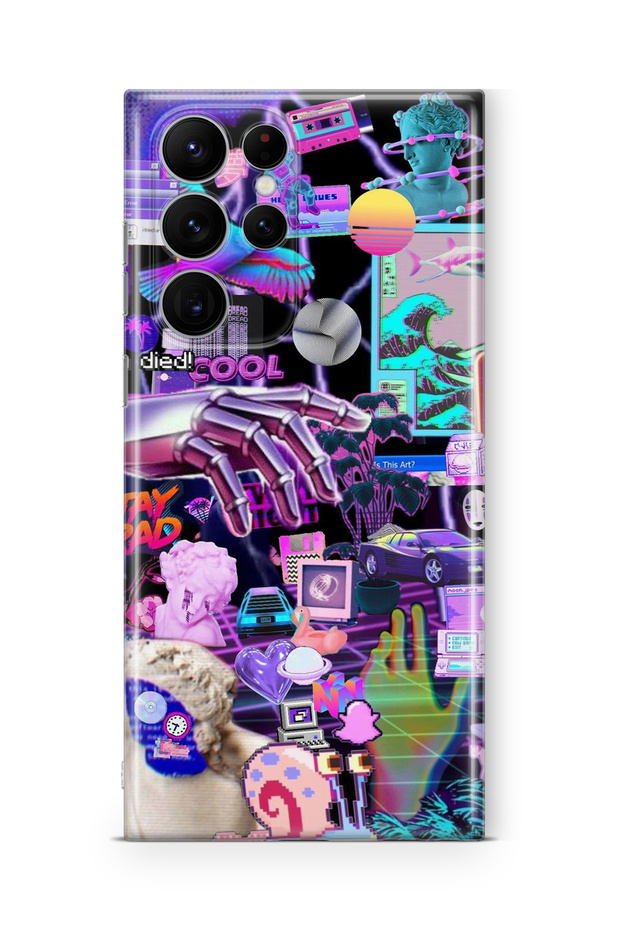 Samsung Galaxy S23 Ultra Compatible Printed Transparent Phone Case | Collection: Neondream District