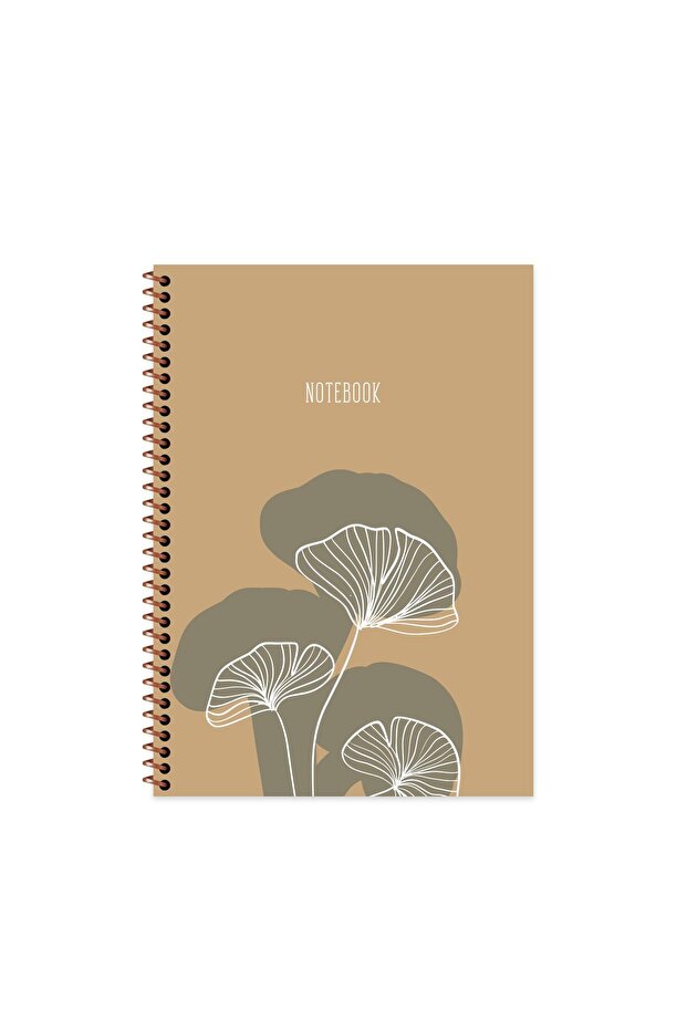 20X28 Spiral Bound Hardcover Lined La Plume Flora Notebook - Black