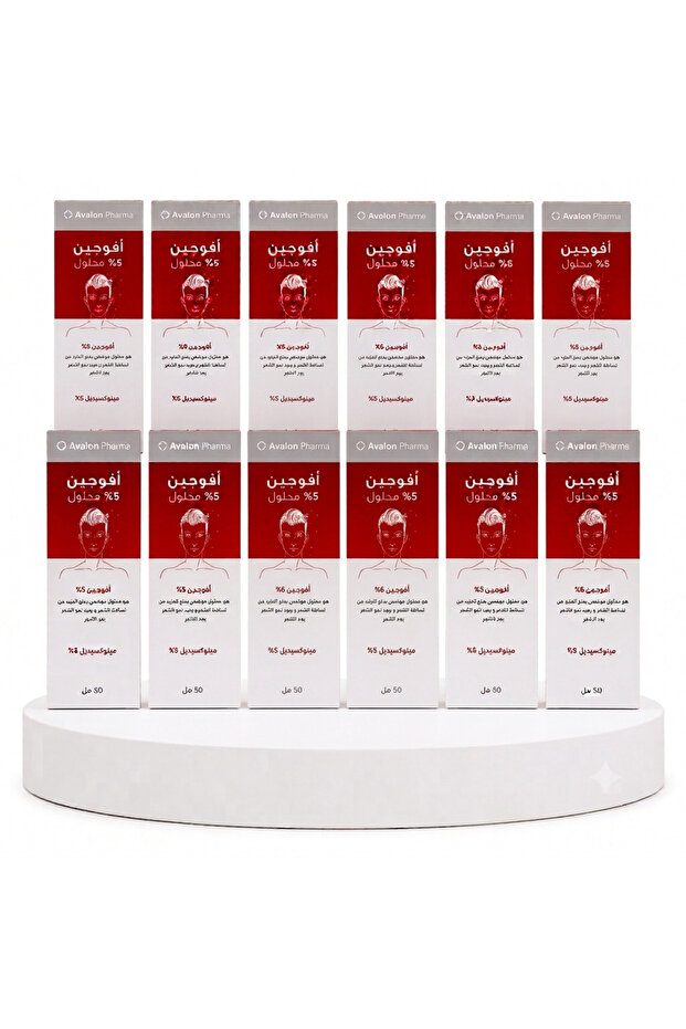 Avogain 5% Minoxidil Hair Solution 12 Pack (12 × 50 ml) | أفوجين 5% محلول مينوكسيديل للشعر 12 عبوة (12 × 50 مل)